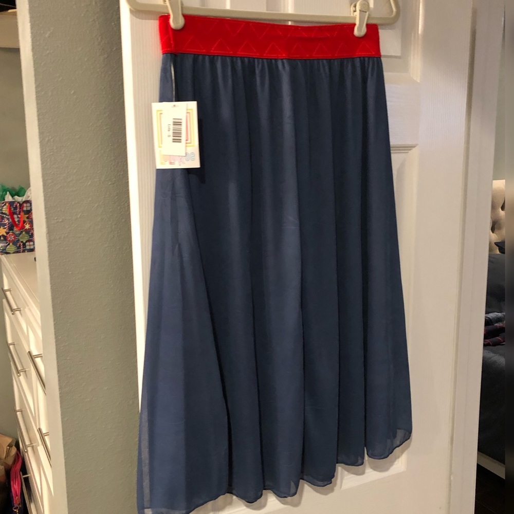 Lula Roe azure blue skirt